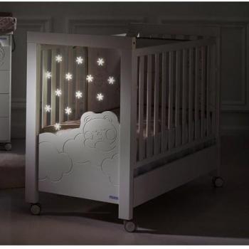Cuna Dolce Luce Relax Blanco con Sistema de Luz LED y Colchón Viscoelástico, Micuna 120x60 cm