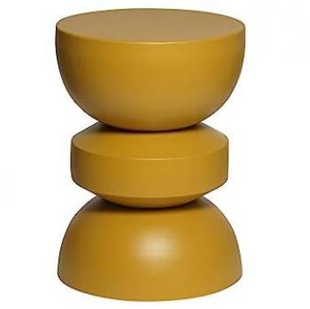Mesa auxiliar de metal mostaza Ø32 x A 44,5 cm
