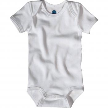 Body de bebé blanco unisex de acanalado fino con protección UV 15+
