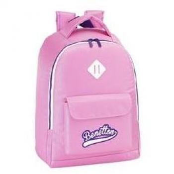 Mochila Adaptable Benetton, 32 x 43 cm, Color Rosa