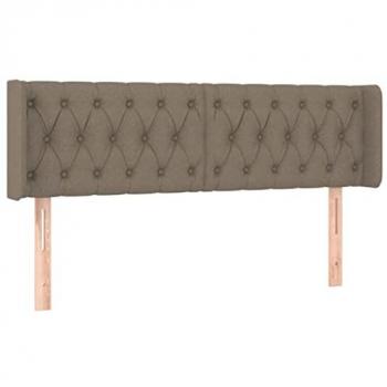 Cabecero de Tela Taupe con Orejas 163x16x78/88 cm