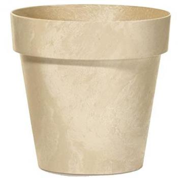 Maceta CUBE BETON EFFECT 2,2L - Diseño Moderno, dimensiones (mm) 170x170x150, color crema