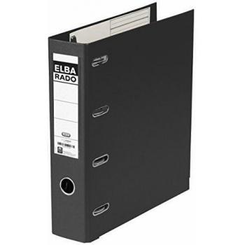 Elba Rado Plast - Archivador palanca en PVC, A4, color negro