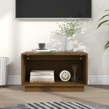 Mueble para TV ámbar 60x35x35 cm madera maciza de pino