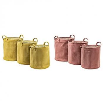 Juego de Cestas DKD Home Decor Poliéster 38 x 38 x 40 cm (2 Unidades)