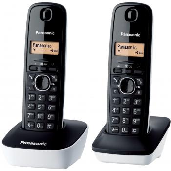 Panasonic KX-TG1612 DECT Identificador de llamadas Negro, Color blanco - Teléfono