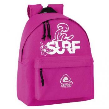 Mochila El Niño Day Pack Rosa con Diseño Surf Fucsia