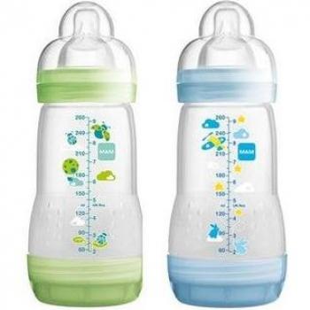 Biberón Mam e Start Anticolicos D2 Azul Verde 2x260ml