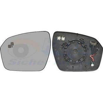 glass of rear view mirror with plastic holder heated with assistent L