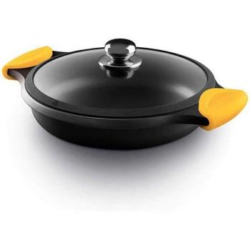CASTEY Rustidera Baja Aluminio Fundido Con Tapa 24 cm