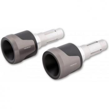 Highsider Extremos de Manillar Akron-XL - Pesas para manillar, color plata, diseño elegante, fabricados en aluminio de alta calidad, reducen vibraciones y mejoran la estabilidad del manillar