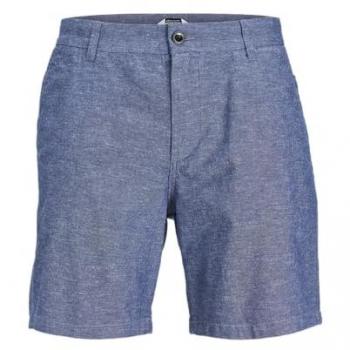 Pantalones Cortos Chinos Ace de Verano en Mezcla de Lino para Hombre - Faded Denim