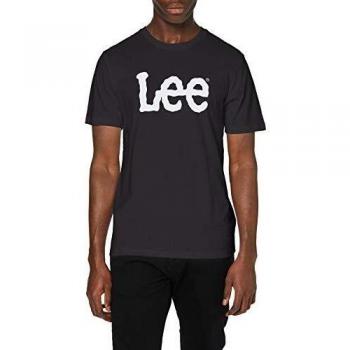 Lee Wobbly Logo tee Camiseta, Negro
