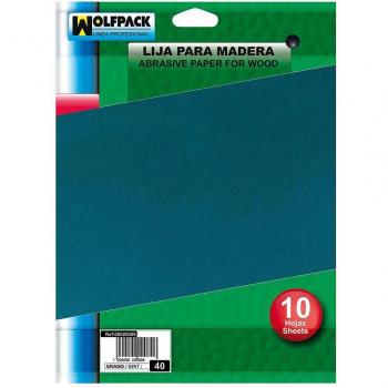 Conjunto de 10 Pliegos de Lija para Madera, Grano 60
