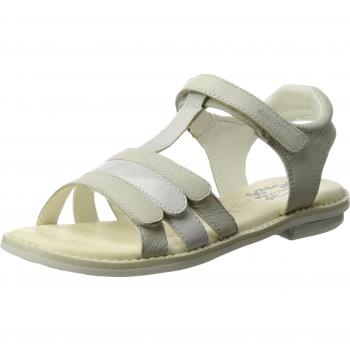 Geox JR Sandal Giglio a, Sandalias con Cuña para Niñas, Blanco