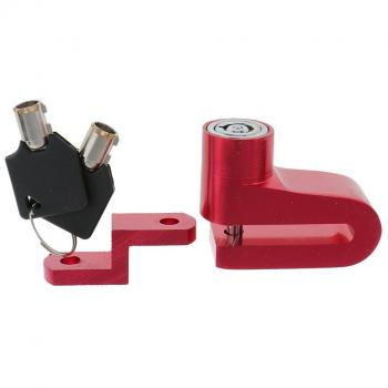 Candado de Disco de Freno para Motocicleta Bicicleta Scooter Dispositivo Antirrobo - Rojo