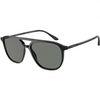 Giorgio Armani AR8179F Asian Fit 5001/1 Men's Sunglasses Black 56mm