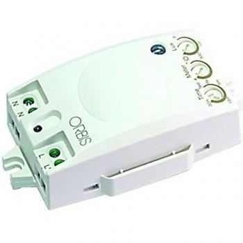 Sensor de movimiento Ecomat Mini Oto Doble Techo o Luminaria 360° Campo Det: ø10m (Desplazamiento 0018009847 Orbis)