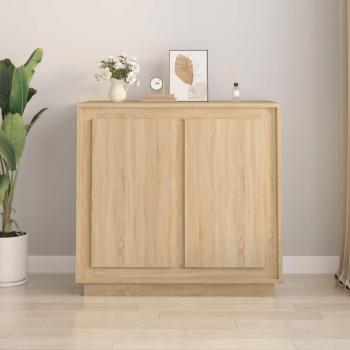Aparador de Madera Multicapa Color Roble Sonoma 80x34x75 cm