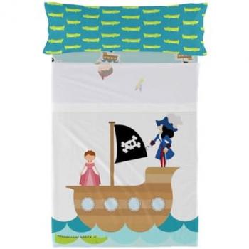 Juego de Sábanas Multicolor HappyFriday Mr Fox Flying Boy 2 Piezas Cama de 105