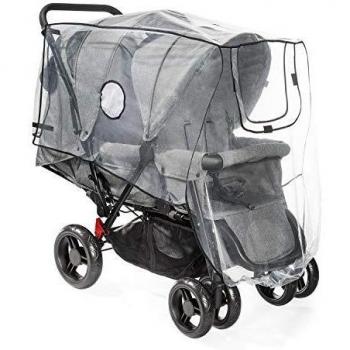 Cubierta de Lluvia Universal para Carrito Gemelar Reer - Transparente y Unisex