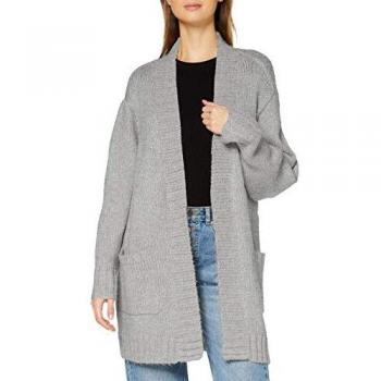 Vero Moda Vmkaka LS Open Coatigan Boo Chaqueta Punto, Gris