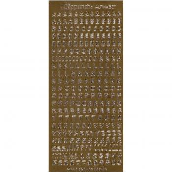 Pegatina letras y números 1 x oro