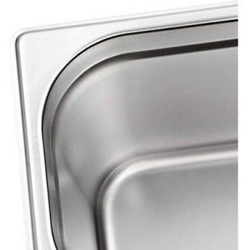 vidaXL 4X Bandejas Gastronorm de Alimentos GN 1/3 Utensilios Cocina Calientaplatos Plato Platillo Comida Buffet Baño María 200 mm Acero Inoxidable