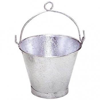 Wolfpack 5060019 - Cubo galvanizado cónico, con anilla, 32,5 x 24 cm, 12 l