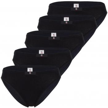 Slip H.I.S para Damen, negro, talla 42, pack de 5 unidades, 95% algodón y 5% elastano
