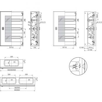 Schneider Electric NSYDLM112 Chasis modular DLM para armario acero Spacial mural, 112 módulos, Al800 x An600