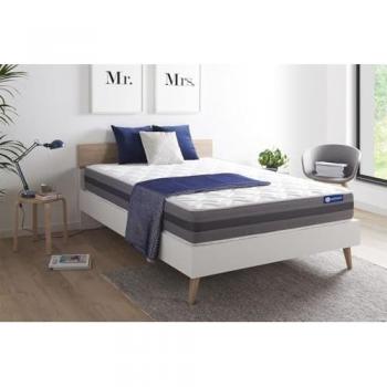 Colchón Actisom Relax 135 x 190 cm, Grosor: 24 cm, Látex y Espuma viscoelástica, Moderadamente Firme, 5 Zonas de Confort