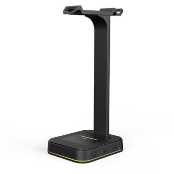 Soporte para Auriculares Gaming Nova Hydra RGB con 2 Puertos USB - Universal - Negro