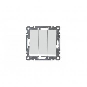 Interruptor Triple Hager Lumina Intense Blanco