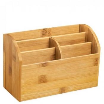 Organizador de Escritorio Cep Silva Bambú 5 Compartimentos 227x97x150 mm Madera