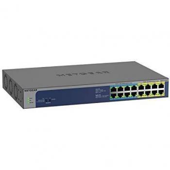 Netgear GS516UP Unmanaged Gigabit Ethernet (10/100/1000) Full Duplex Power over Ethernet (PoE) 16 Port Network Switch