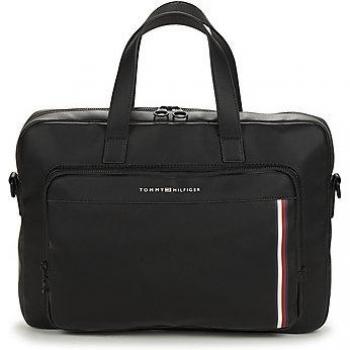 Tommy Hilfiger TH PIQUE PU SLIM COMPUTERBAG Men's Briefcase in Black
