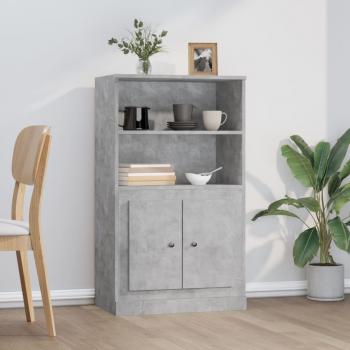 Aparador de hormigón gris 60x35,5x103,5 cm de madera multicapa