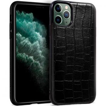 Carcasa COOL Leather Crocodile Negra para iPhone 11 Pro Max