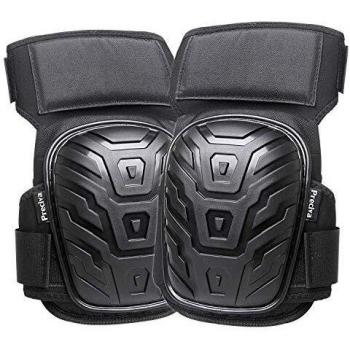 Rodilleras de trabajo Preciva Rodilleras Profesionales para el Trabajo, Almohadillas de Gel de precisión para la Rodilla, para la construcción, jardinería, con Fuertes Correas Dobles y fácil fijación