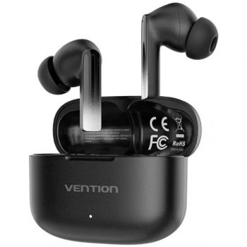 Auriculares Bluetooth Vention ELF E04 NBIB0 con estuche de carga, autonomía 6h y color negro