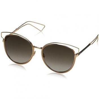 Dior Gold/Brown Shaded Sunglasses for Women, Yellow, Size: 56 MM