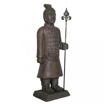 Figura Decorativa Romimex Marrón Guerrero 23 x 77 x 25 cm