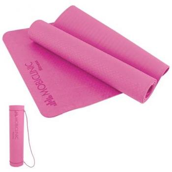 Esterilla de Yoga Antideslizante 181x61cm 6mm grosor Cinta de transporte Flexible Ecológico Rosa EY-01 Mobiclinic