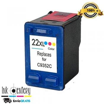 Ink centery - Cartucho de tinta remanufacturado hp c9352 cyan 22 xl tricolor remanufacturado