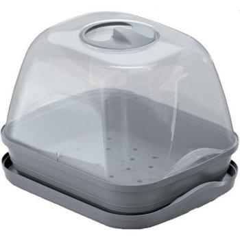 Semillero/bandeja Multiusos con Tapa de Policarbonato RESPANA TABLE GREENHOUSE - 257x196x185 - Gris Piedra