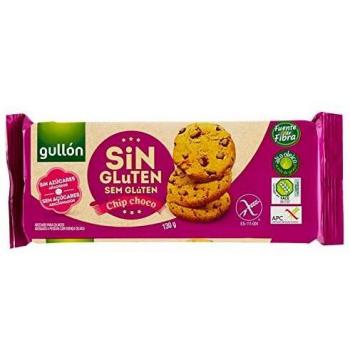 Gullón Chip Choco Galletas Sin Gluten Y Sin Azúcar Paquete 130 gr.