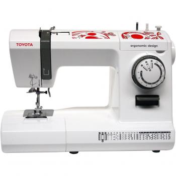 Toyota ECO26C - Máquina de coser, 65 W, 26 programas, color blanco/rojo
