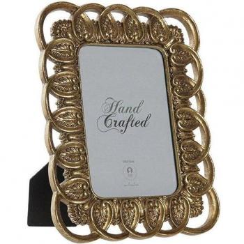 Marco de Fotos Dorado Shabby Chic 17,3 x 1,8 x 22 cm