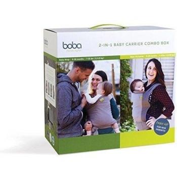 Boba Carrier 2 Combo Box - Pack de 2 portabebés, incluye Boba Wrap + Boba 4G